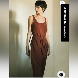 THE D.K. CUPRO MIDI WRAP DRESS